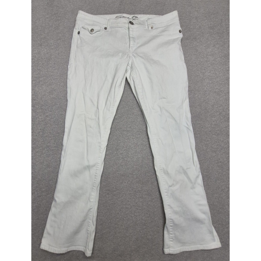 Seven7 Womens Jeans Size 16 Straight Leg Low Rise Denim Stretch Regular Fit